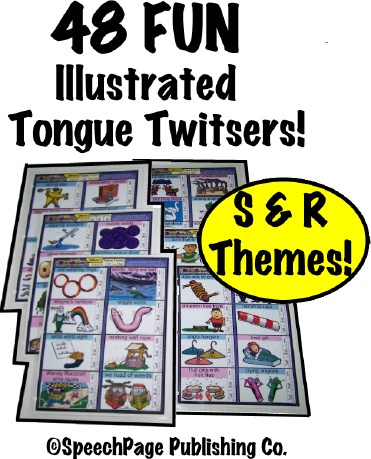 48 Illustrated S or R Tongue Twisters 6A!
